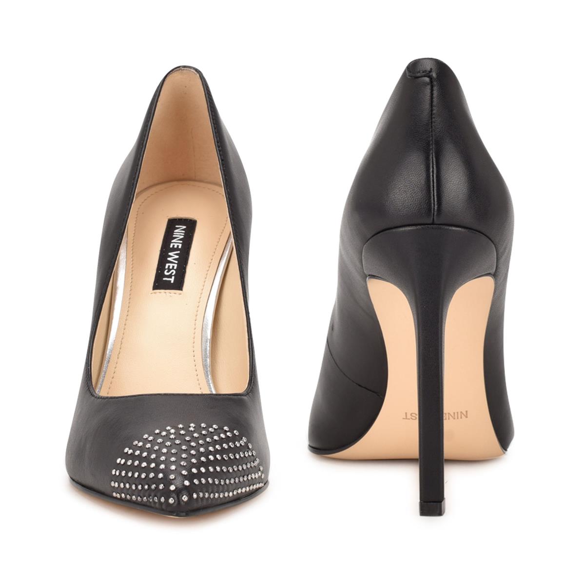 Dámské Lodičky Nine West Tadaa Studded Pointy Špicí Černé | 7163FKRPX