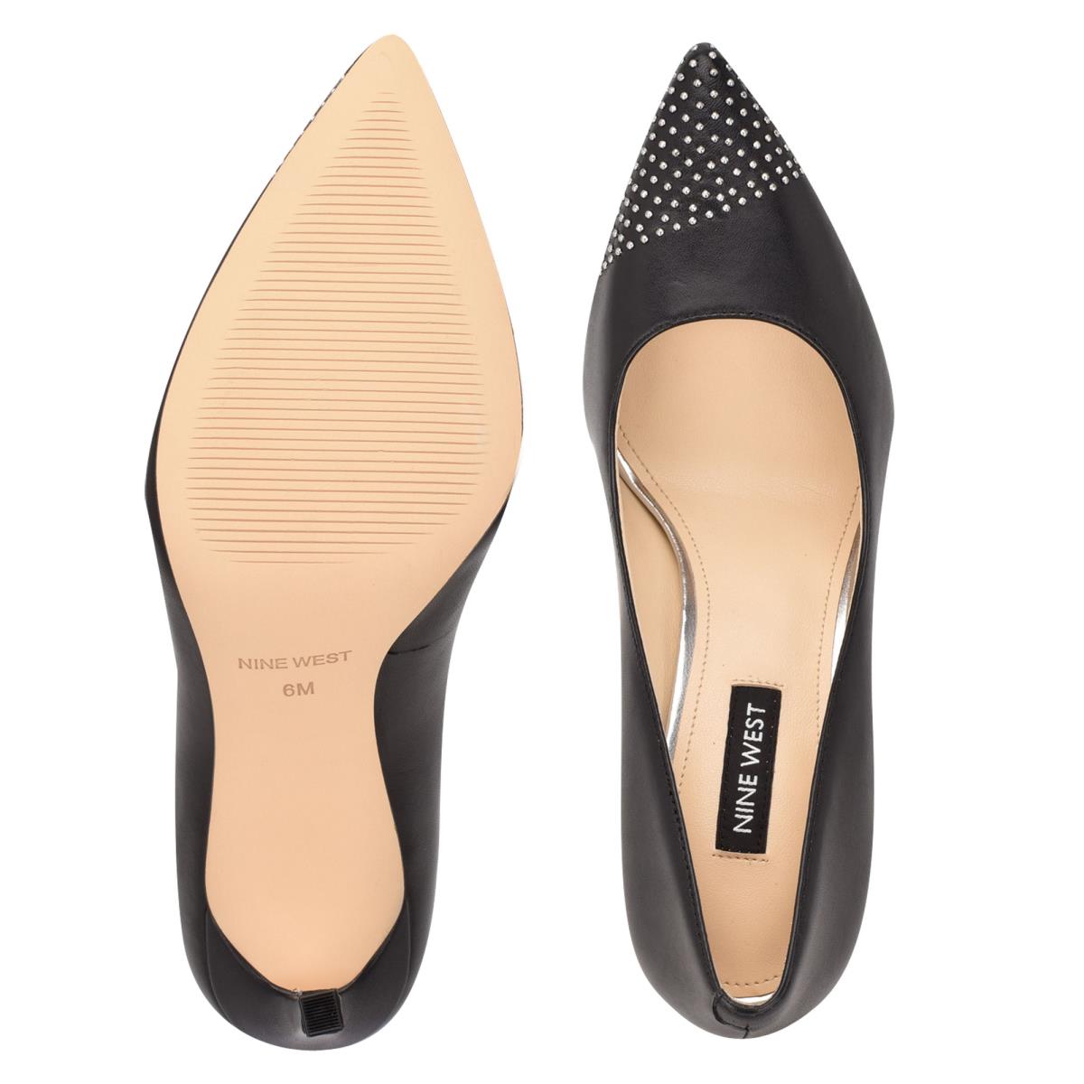 Dámské Lodičky Nine West Tadaa Studded Pointy Špicí Černé | 7163FKRPX