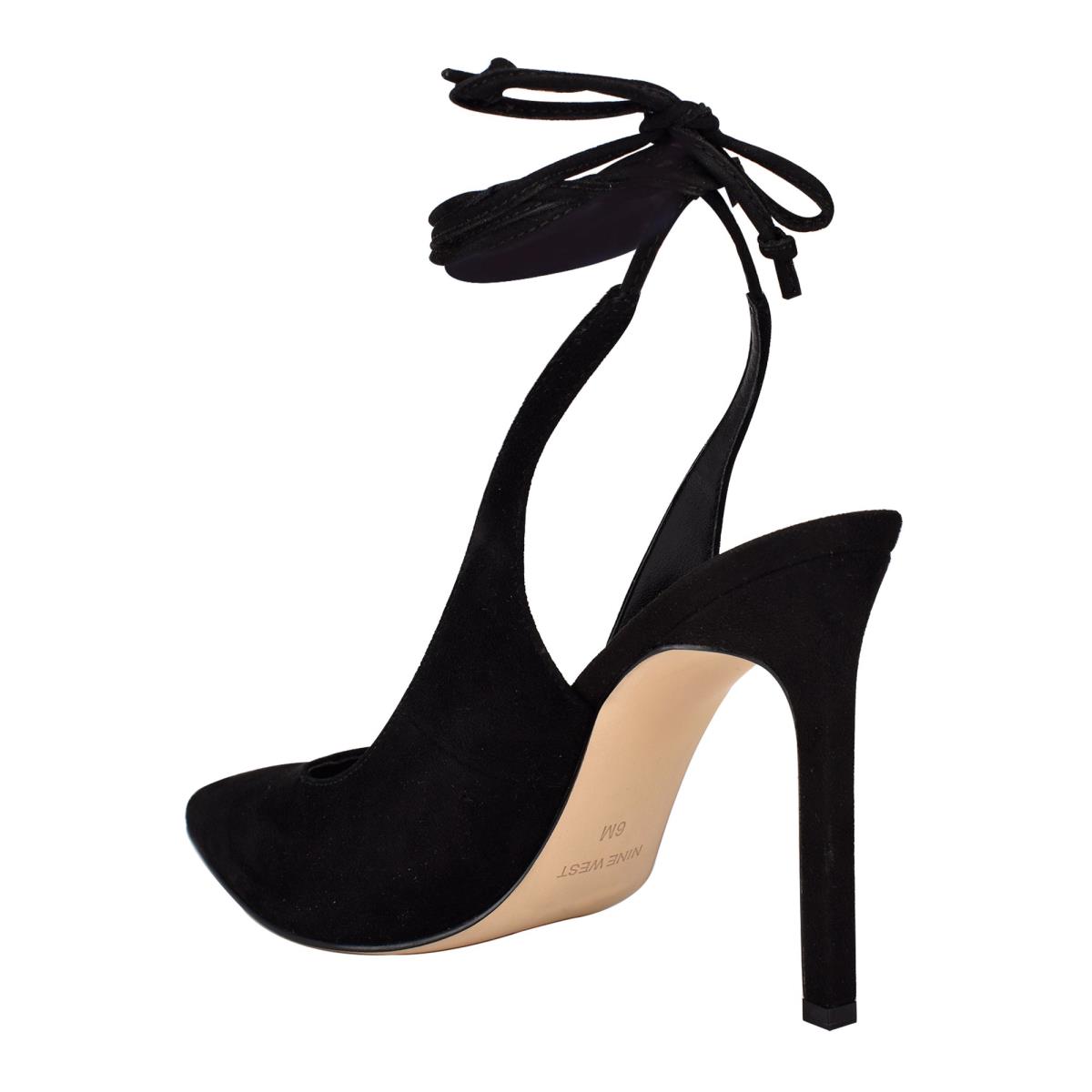 Dámské Lodičky Nine West Talon Ankle Wrap Šaty Černé | 4153FWURV