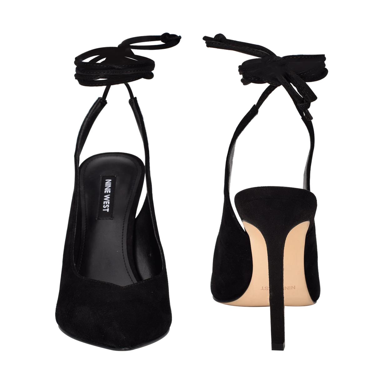 Dámské Lodičky Nine West Talon Ankle Wrap Šaty Černé | 4153FWURV