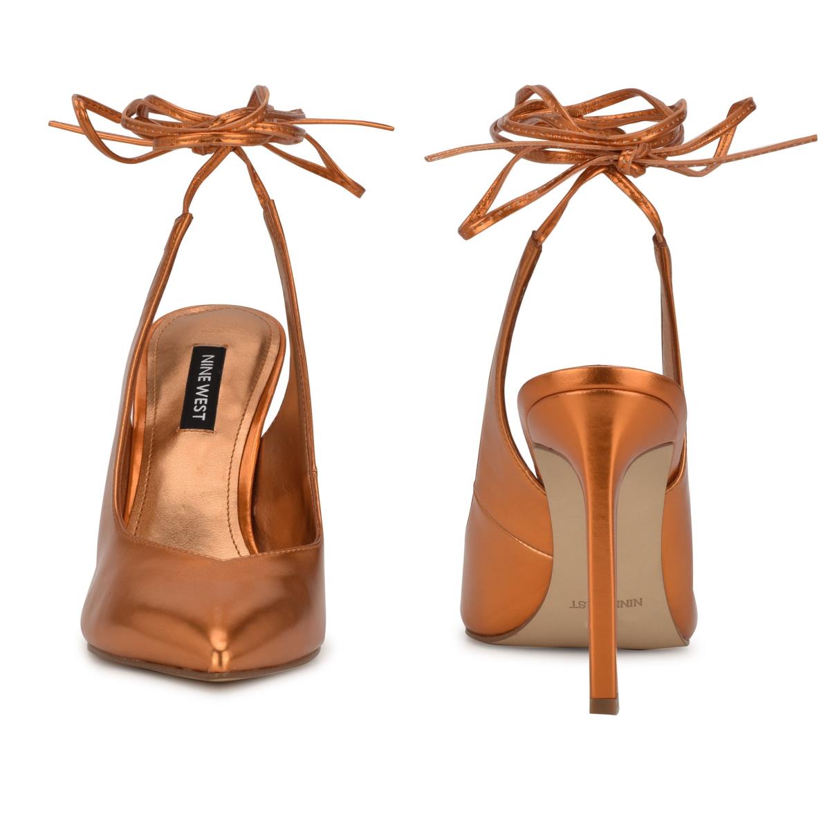 Dámské Lodičky Nine West Talon Ankle Wrap Šaty Oranžové | 8201XLIAB