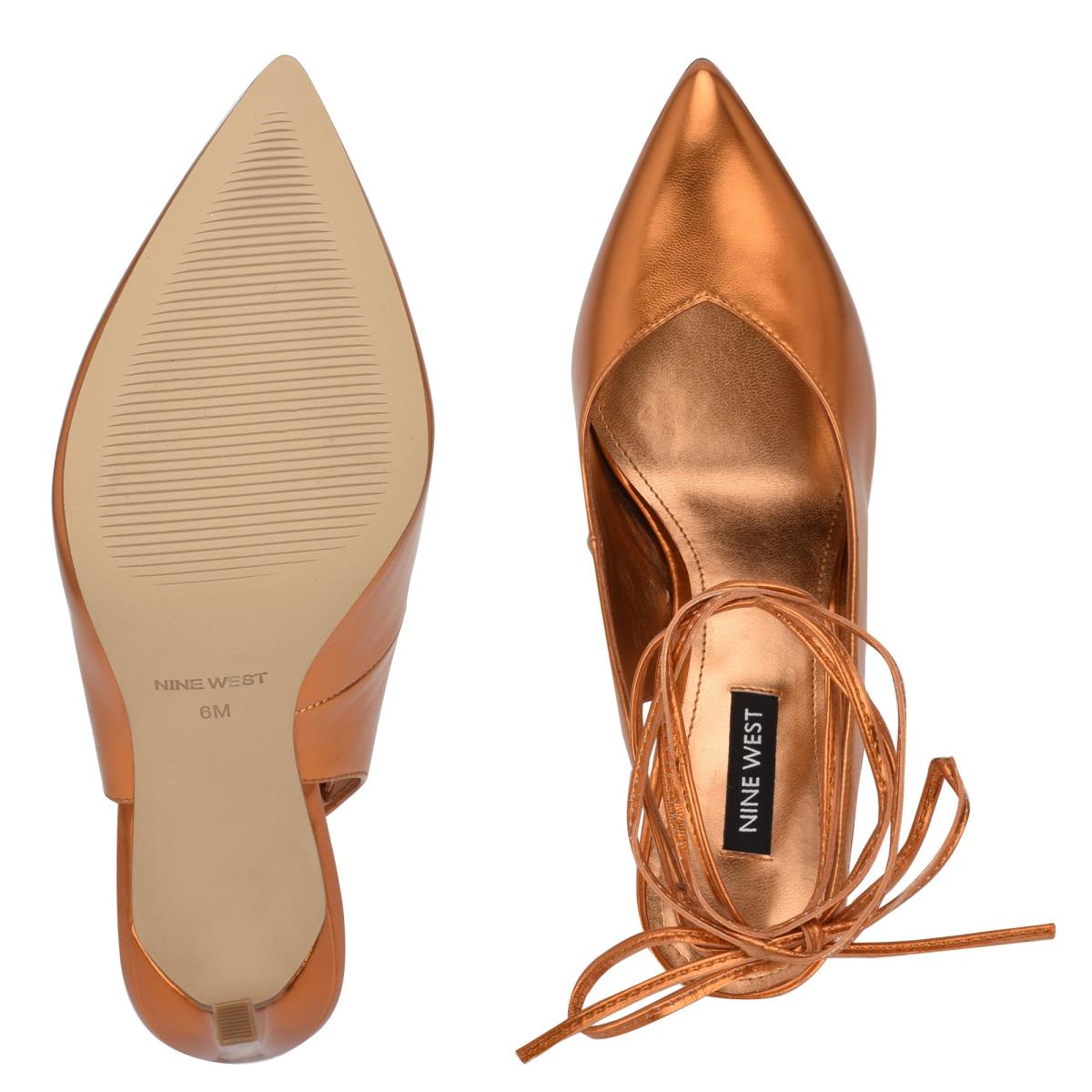 Dámské Lodičky Nine West Talon Ankle Wrap Šaty Oranžové | 8201XLIAB