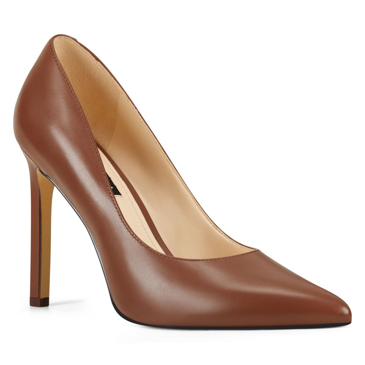 Dámské Lodičky Nine West Tatiana Pointy Špicí Hnědé | 6475FKUTY