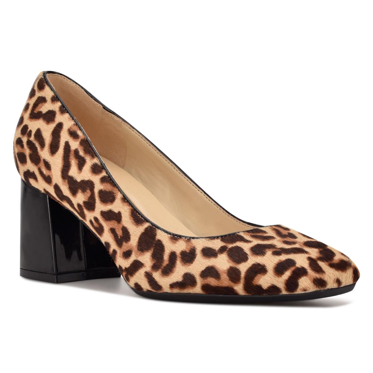 Dámské Lodičky Nine West Vibe 9x9 Block Heel Leopard | 1746IJSEK