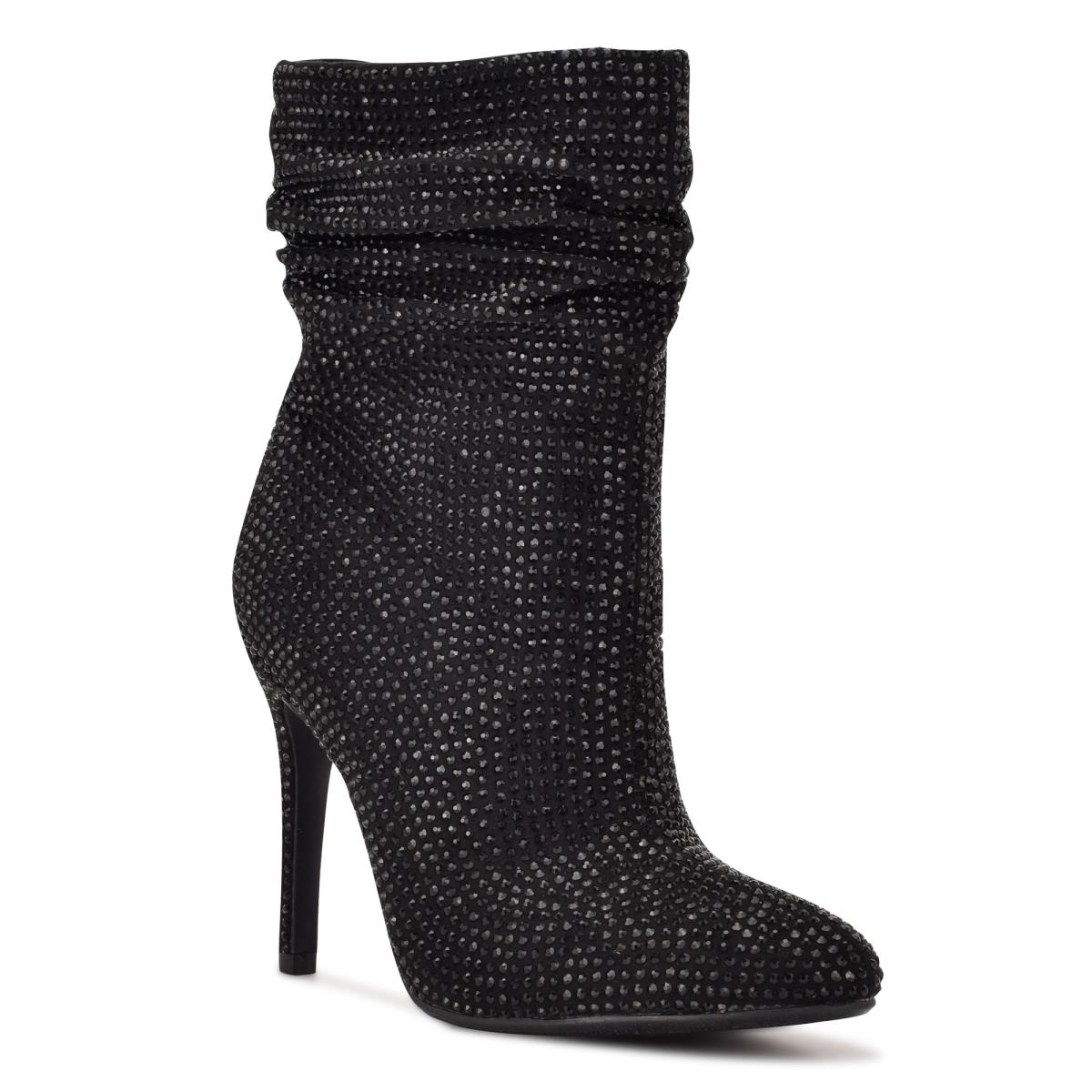 Dámské Nízké Kozačky Nine West Dazzle Šaty Černé | 4972YRWTS