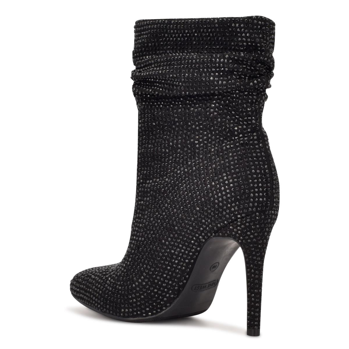 Dámské Nízké Kozačky Nine West Dazzle Šaty Černé | 4972YRWTS