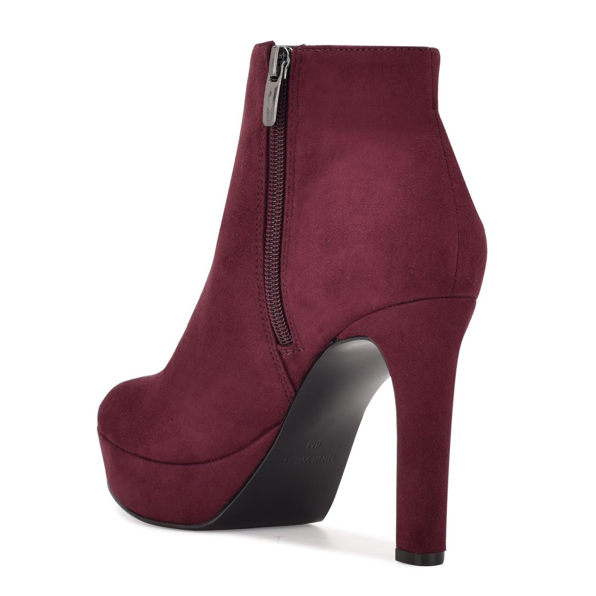 Dámské Nízké Kozačky Nine West Glowup Platformy Claret | 5438AHGLF