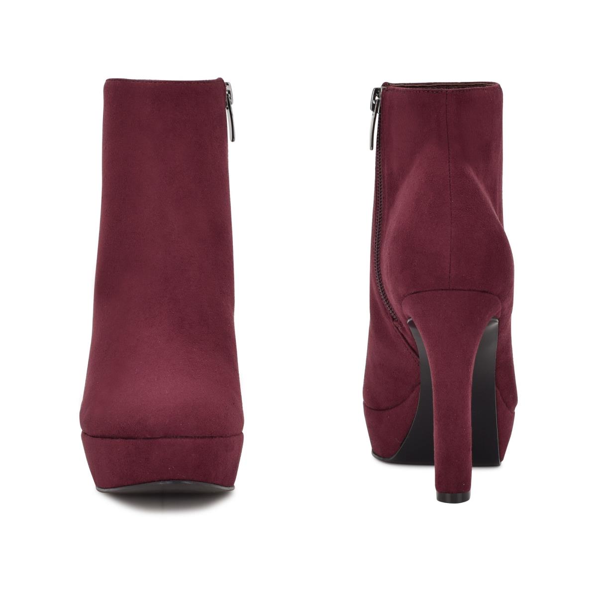 Dámské Nízké Kozačky Nine West Glowup Platformy Claret | 5438AHGLF