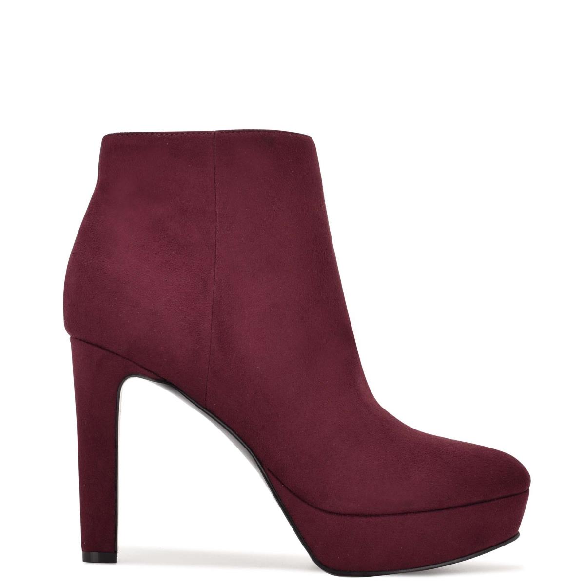 Dámské Nízké Kozačky Nine West Glowup Platformy Claret | 5438AHGLF