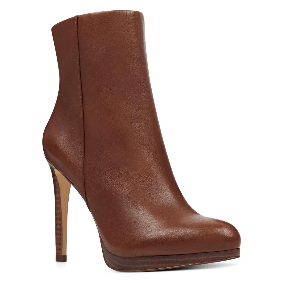 Dámské Nízké Kozačky Nine West Quanette Platformy Hnědé | 8463KZJAE