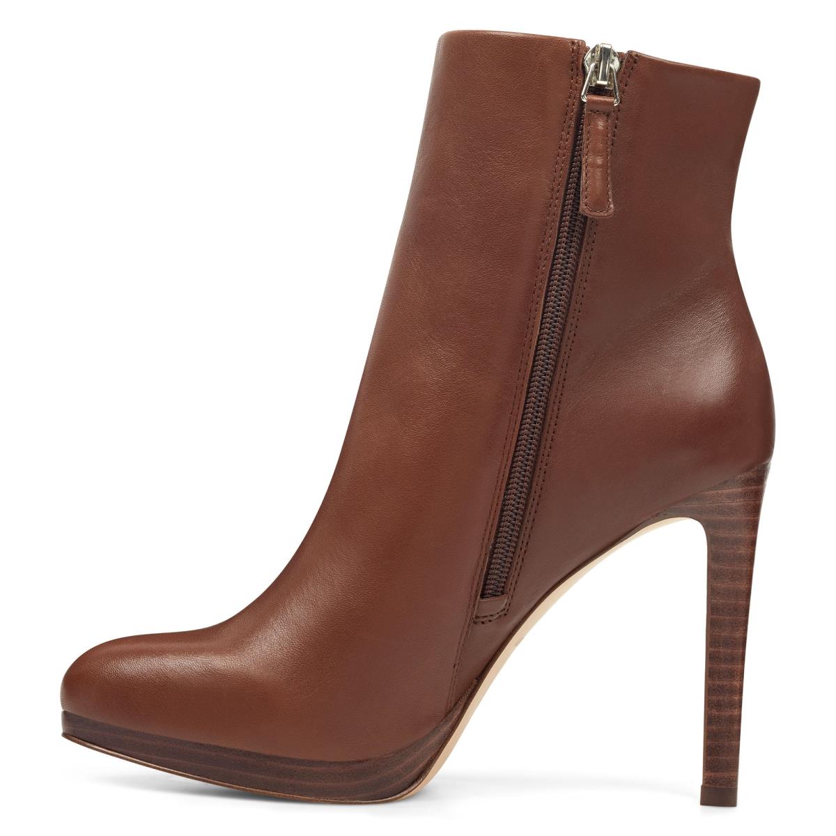 Dámské Nízké Kozačky Nine West Quanette Platformy Hnědé | 8463KZJAE