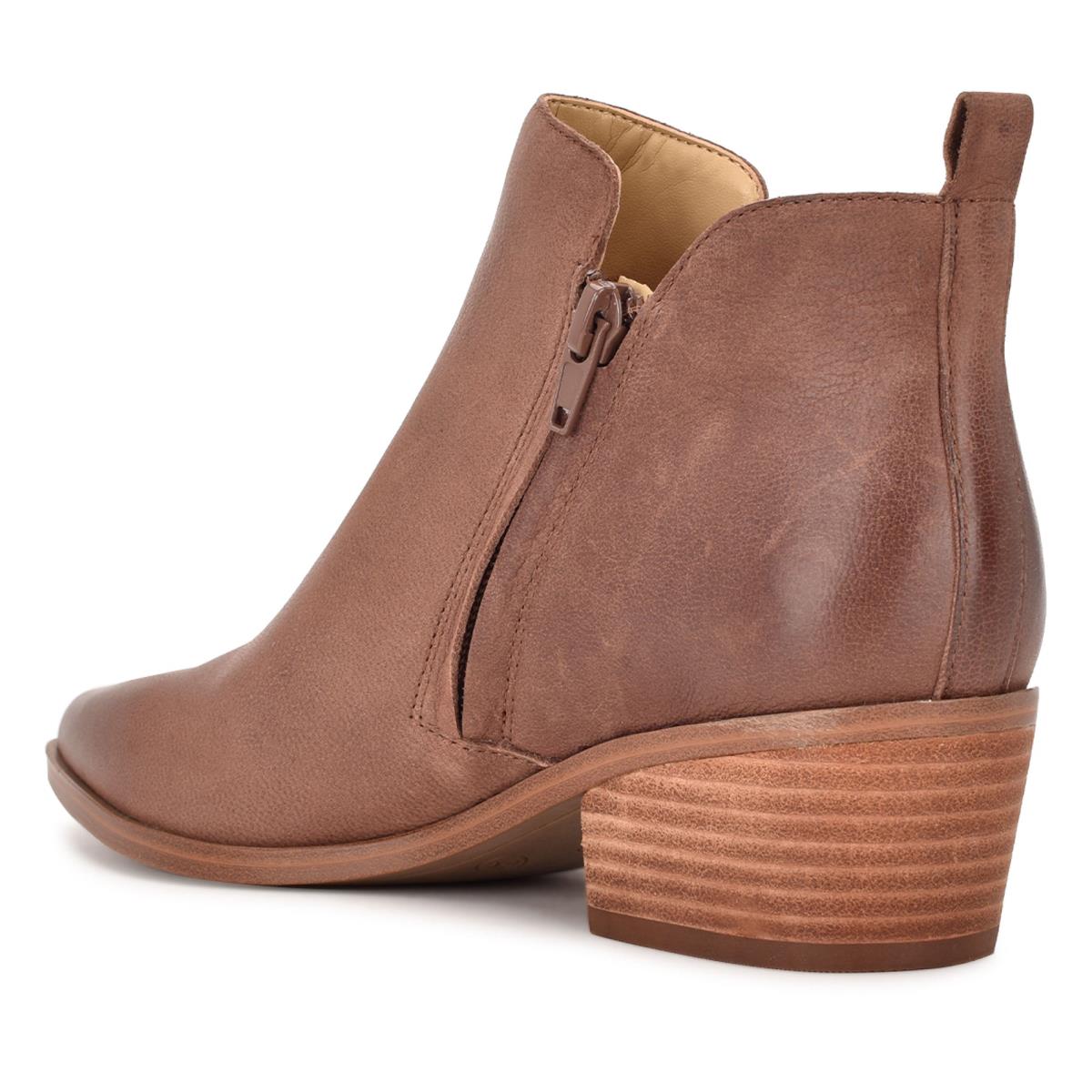 Dámské Nízké Kozačky Nine West Single Pointy Špicí Hnědé | 0189SFZMO