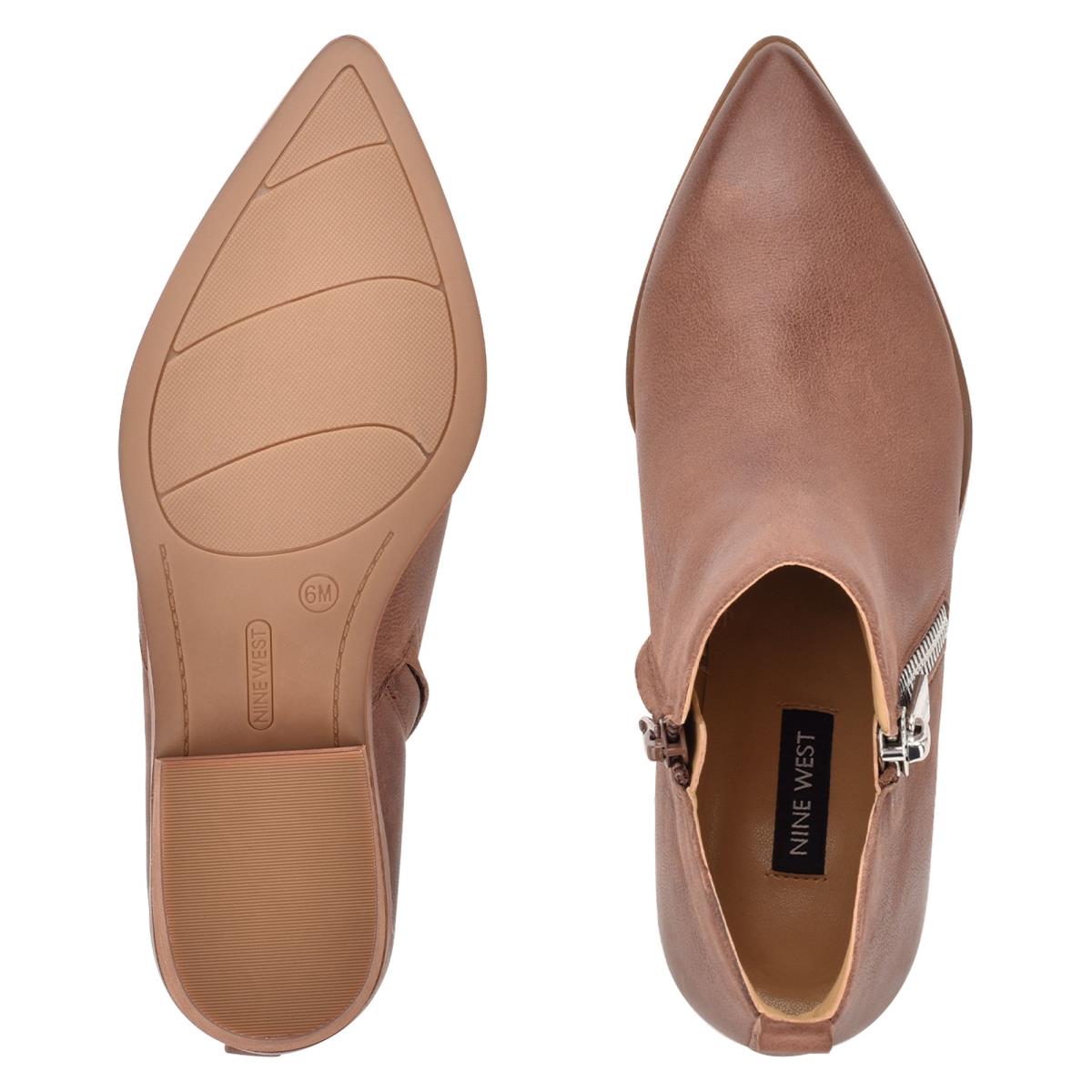 Dámské Nízké Kozačky Nine West Single Pointy Špicí Hnědé | 0189SFZMO