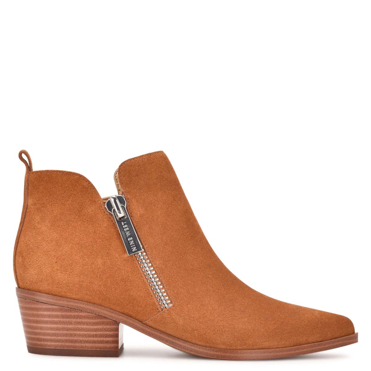 Dámské Nízké Kozačky Nine West Single Pointy Špicí Hnědé | 2634QWFHD