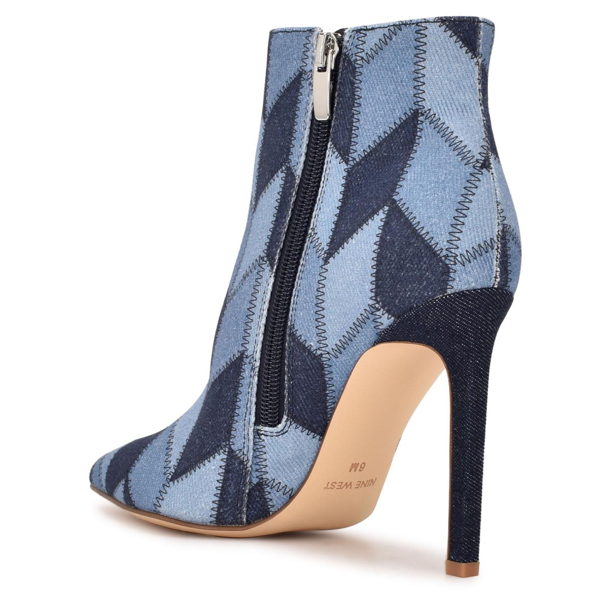 Dámské Nízké Kozačky Nine West Tennon Šaty Bootie Blankyt | 9875PQFWY