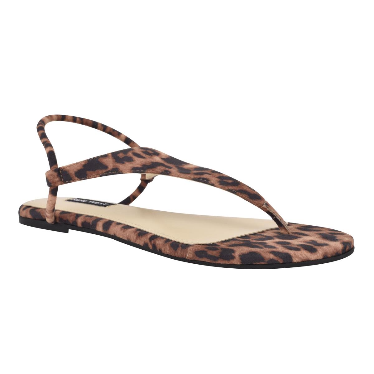 Dámské Ploché Sandály Nine West Braydin Stretch Leopard | 5043PVOCD