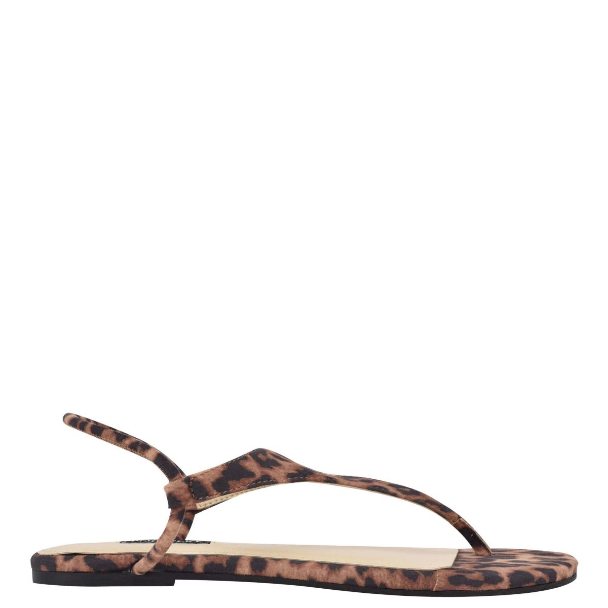 Dámské Ploché Sandály Nine West Braydin Stretch Leopard | 5043PVOCD