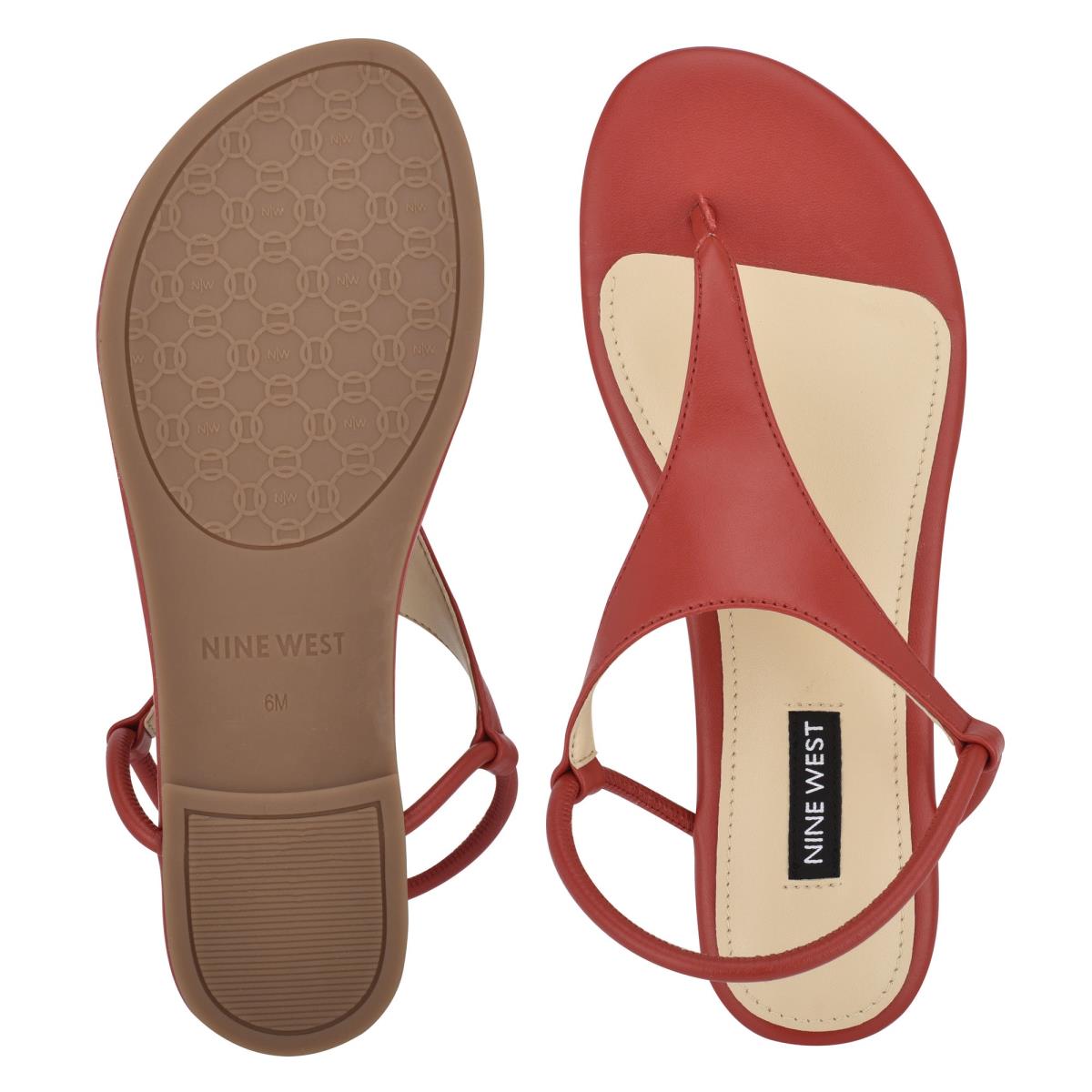 Dámské Ploché Sandály Nine West Braydin Stretch Červené | 9764VTYMI