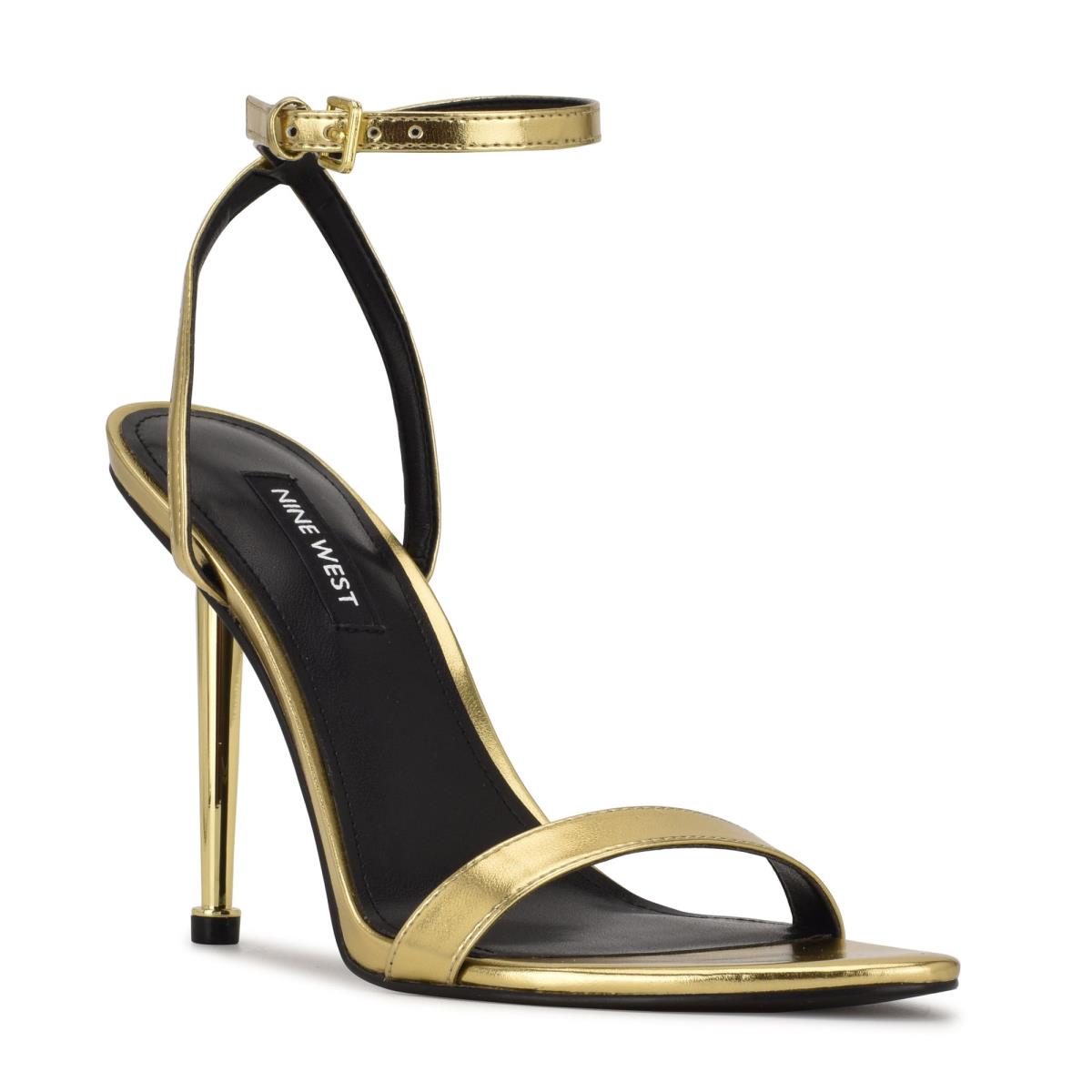 Dámské Páskové Sandály Nine West Reina Ankle Zlaté | 0967VHWBM