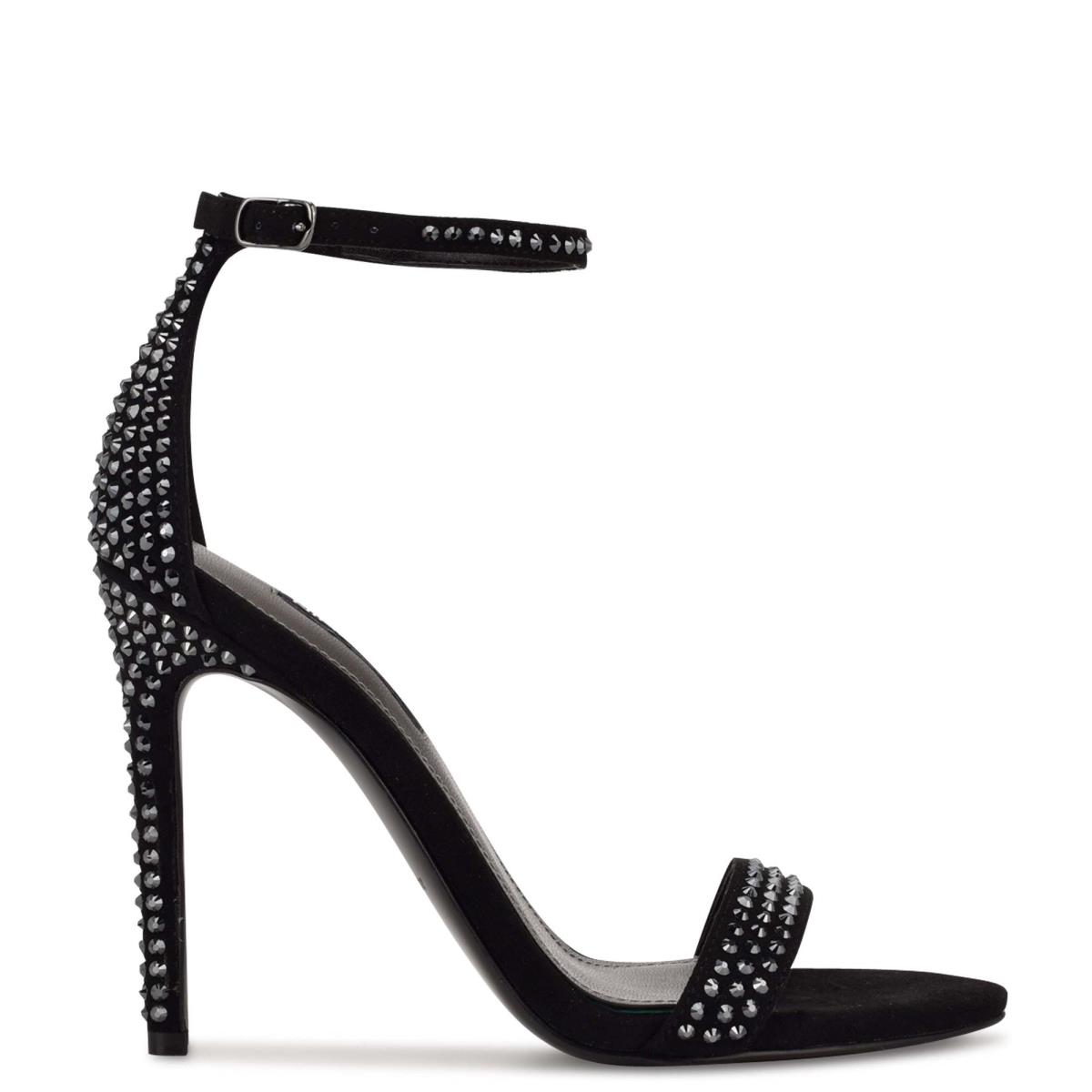 Dámské Páskové Sandály Nine West Toria Ankle Černé | 3687MLKPT