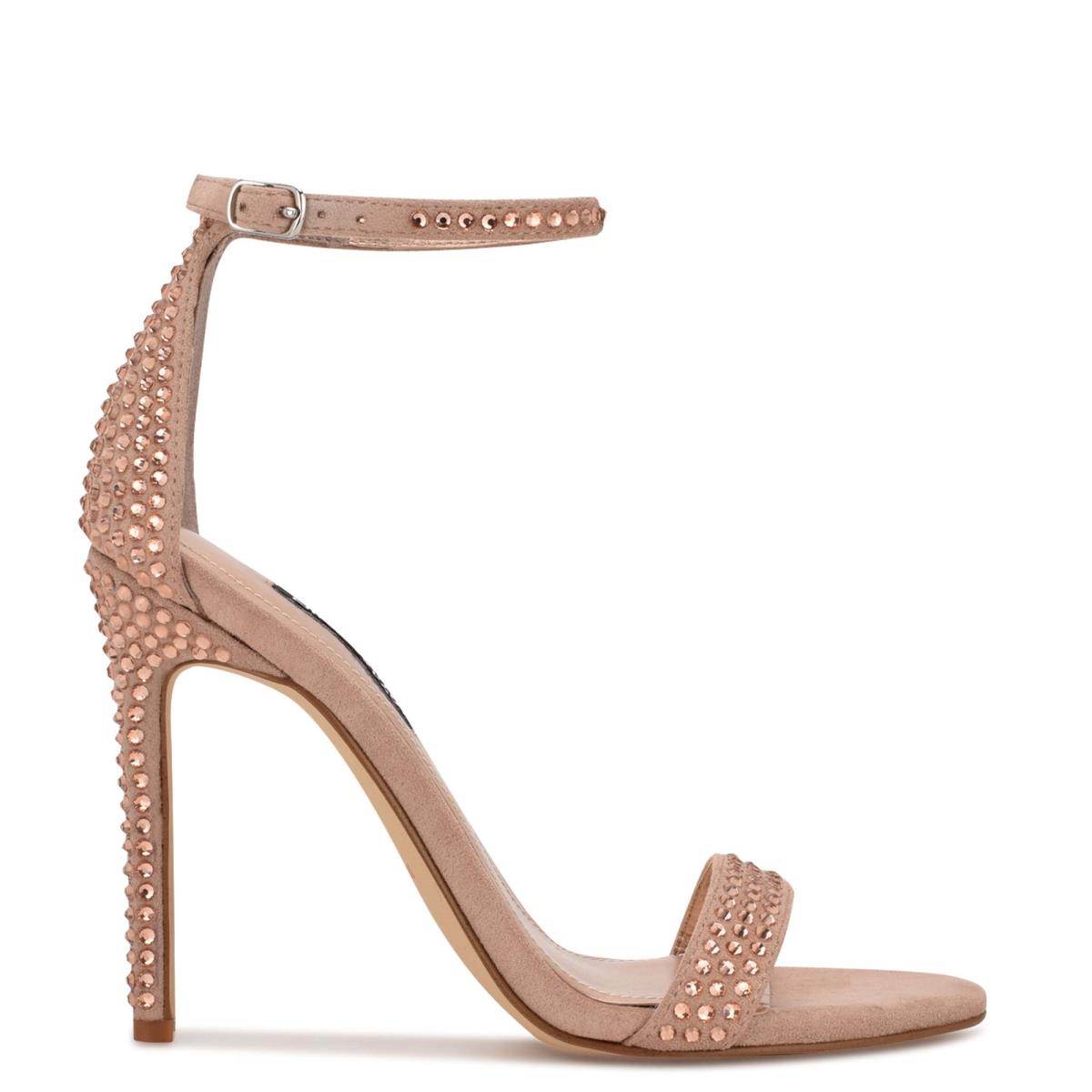 Dámské Páskové Sandály Nine West Toria Ankle Růžové | 7630KZLAG