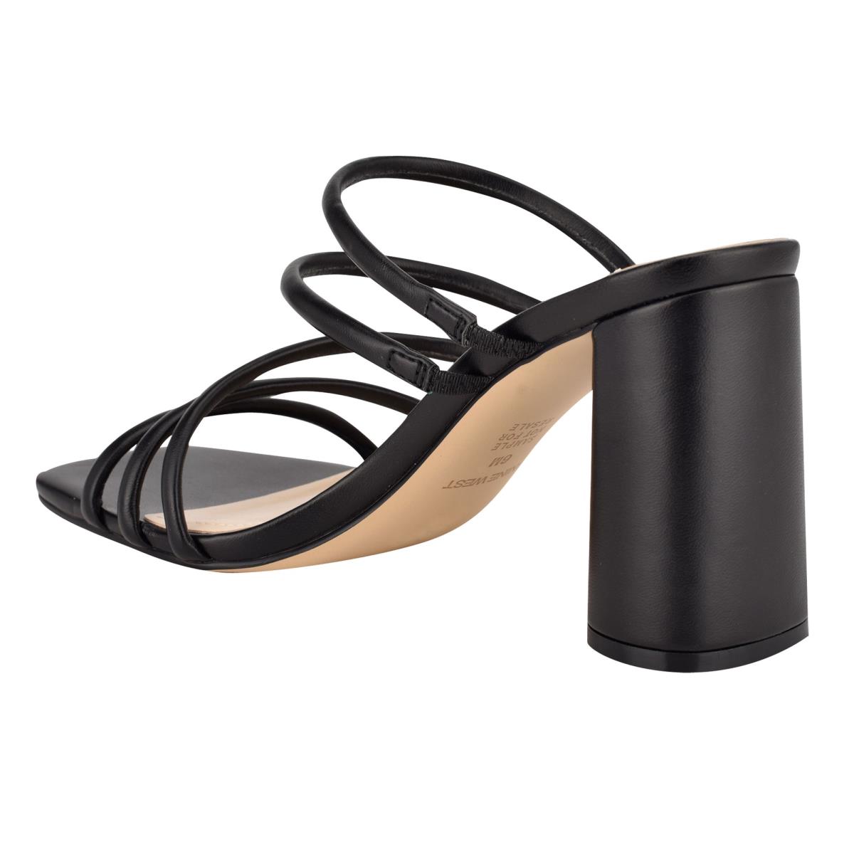 Dámské Sandály Skluzavky Nine West Girlie Block Heel Černé | 1206NJGWF