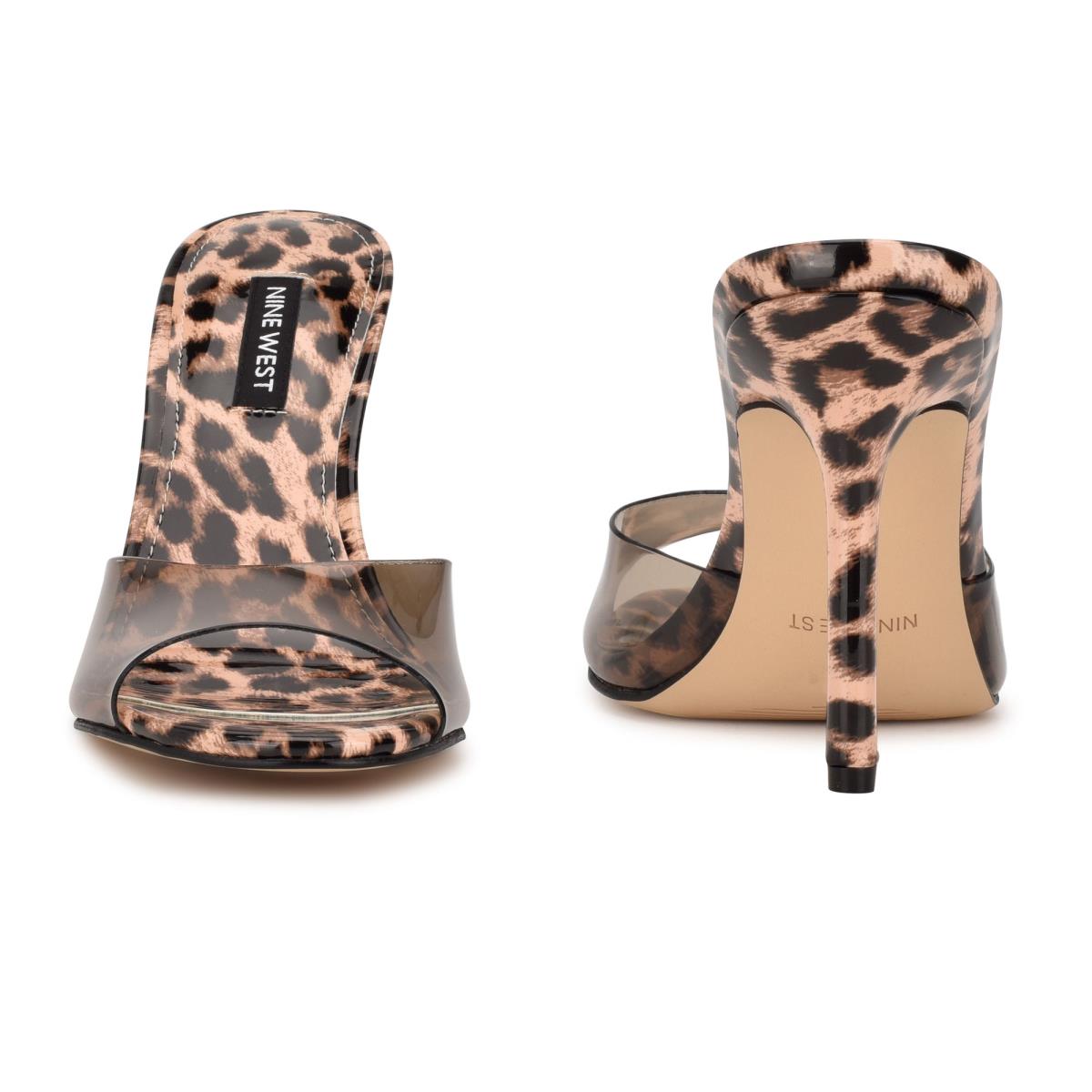 Dámské Sandály Skluzavky Nine West Ido Podpatku Leopard | 3270IKGDJ