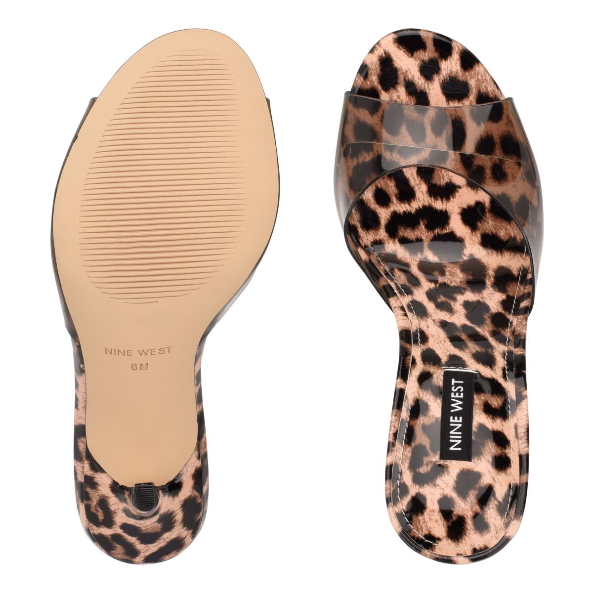 Dámské Sandály Skluzavky Nine West Ido Podpatku Leopard | 3270IKGDJ