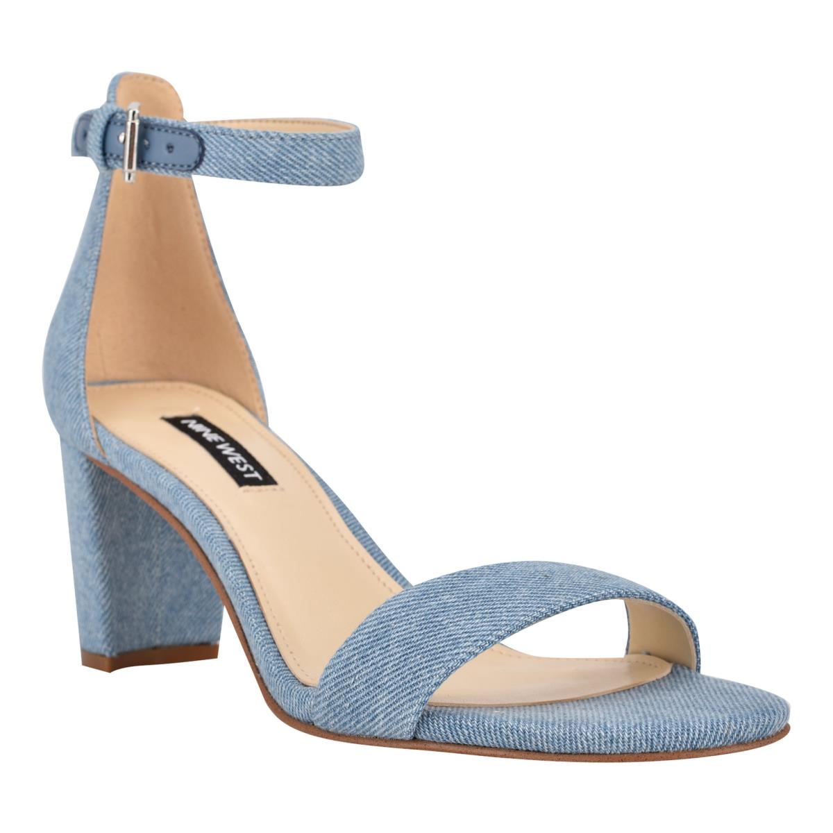 Dámské Sandály na Podpatku Nine West Pruce Ankle Páskové Block Blankyt | 0657DGIPR