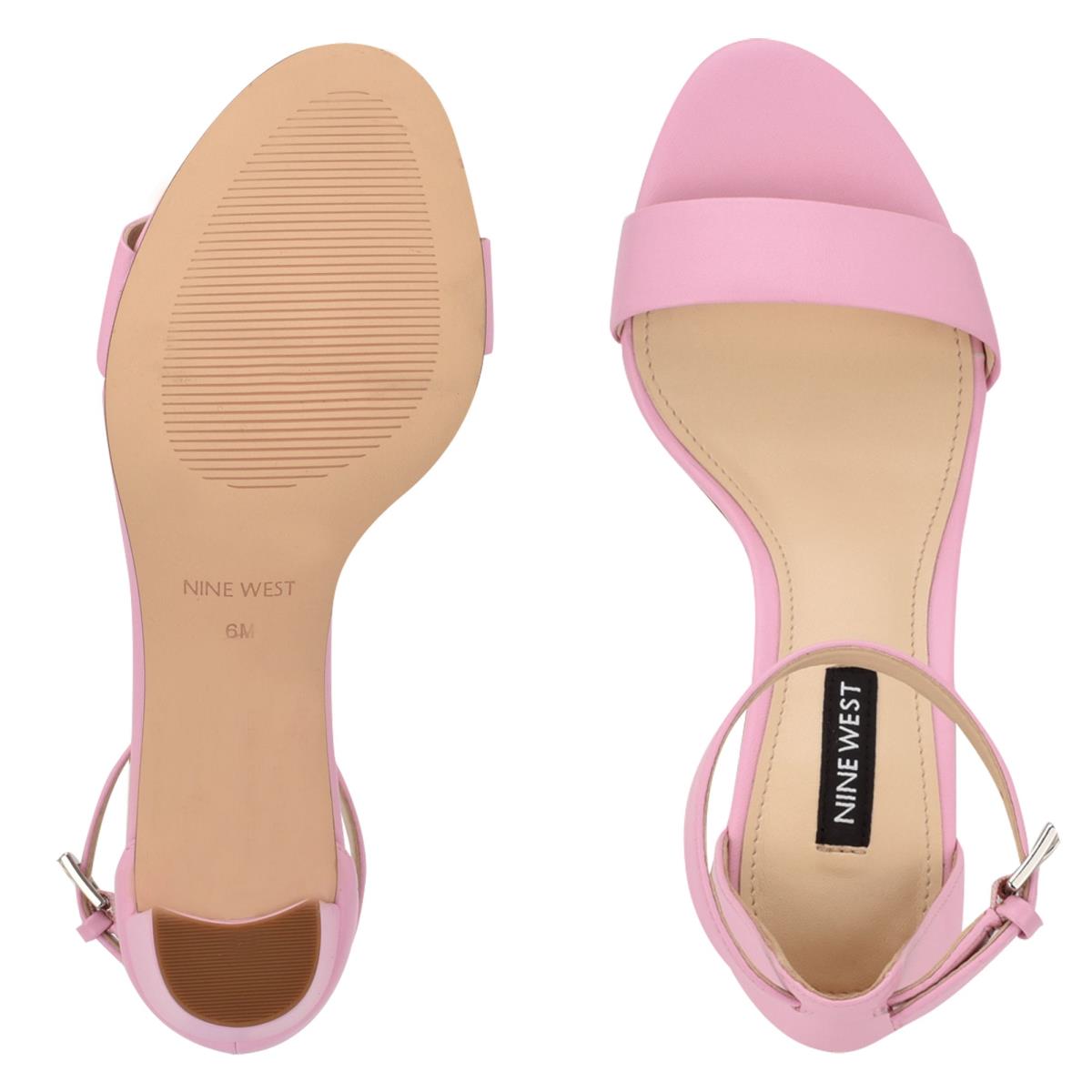 Dámské Sandály na Podpatku Nine West Pruce Ankle Páskové Block Růžové | 2879WMPXF