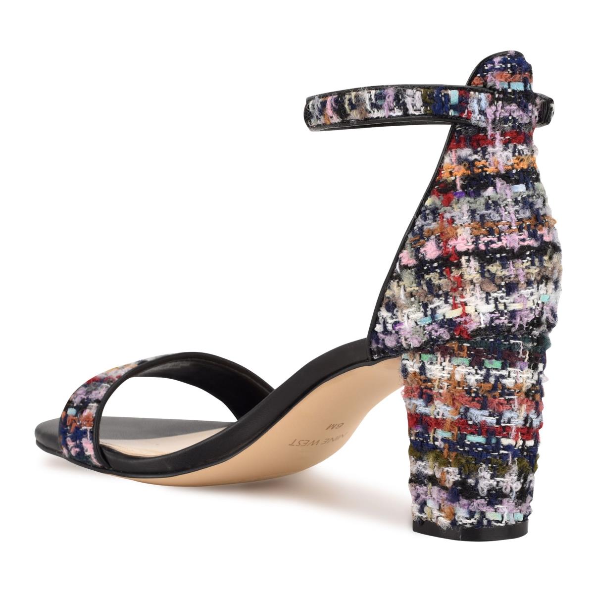 Dámské Sandály na Podpatku Nine West Pruce Ankle Páskové Block Blankyt Viacfarebný | 4862QXBTW