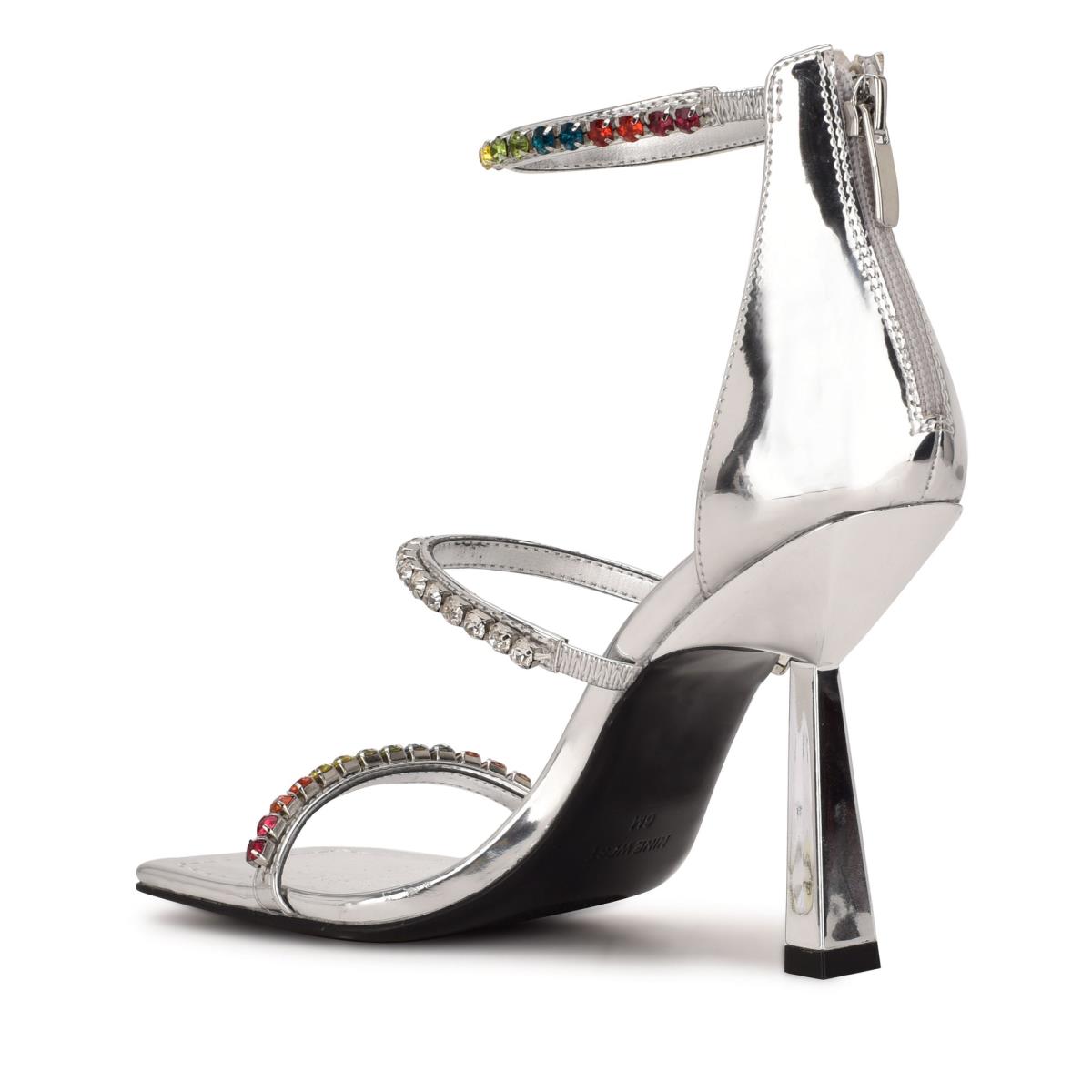 Dámské Společenské Sandály Nine West Vavoom Rhinestone Páskové Stříbrné Viacfarebný | 3184AUKBV