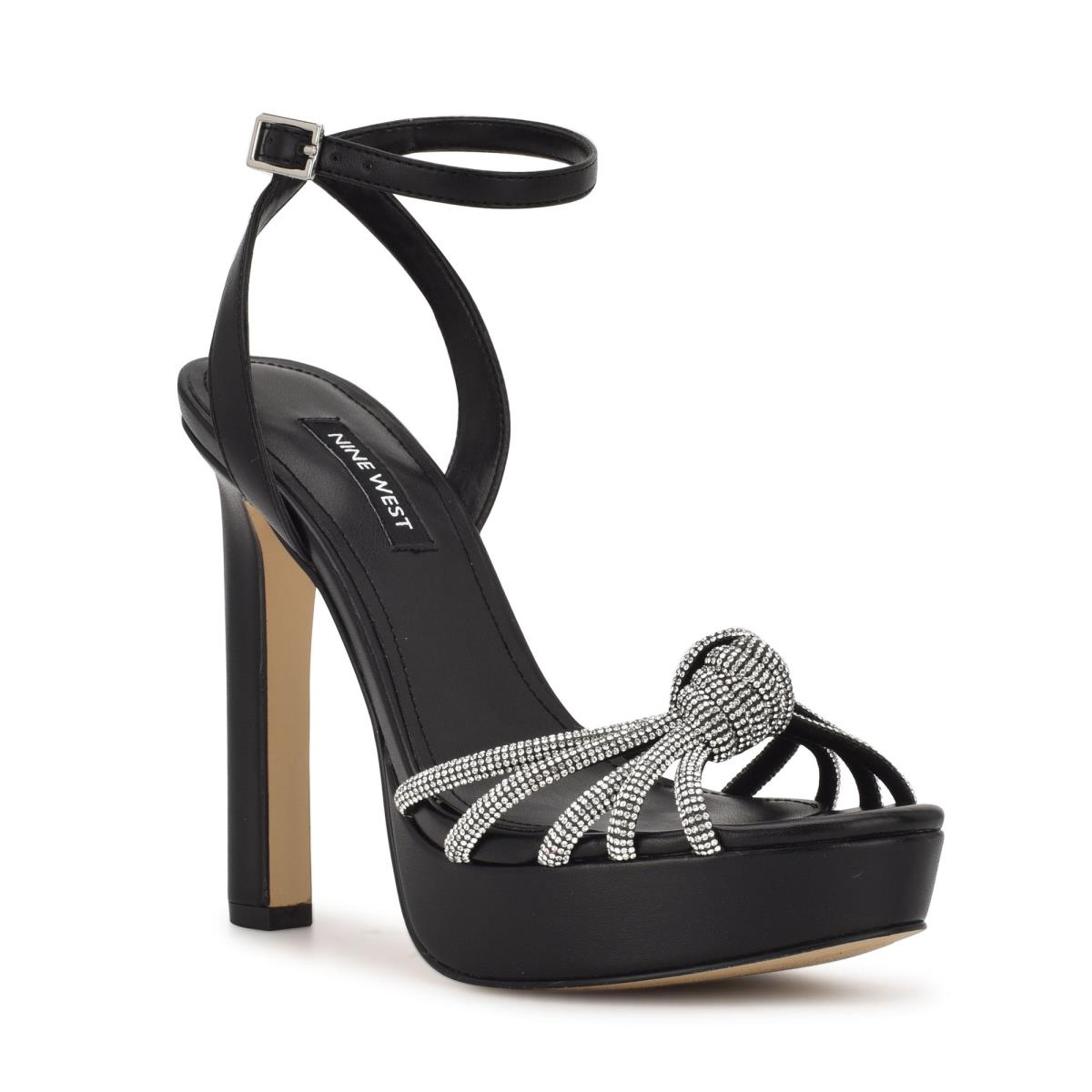 Dámské Společenské Sandály Nine West Wowzz Platformy Černé | 0382VKQWN