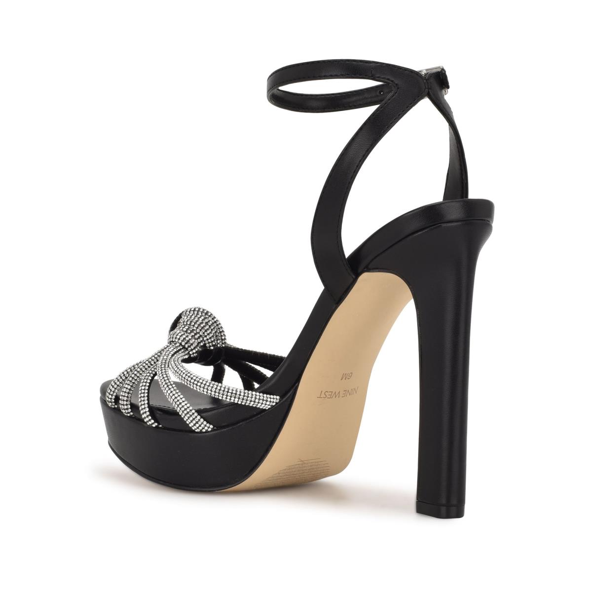 Dámské Společenské Sandály Nine West Wowzz Platformy Černé | 0382VKQWN