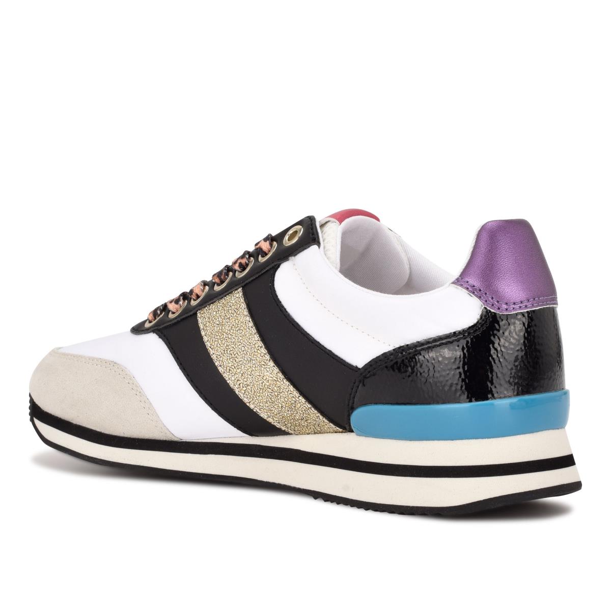 Dámské Tenisky Nine West Bunnie Sneakers Zlaté Bílé Černé | 9516OMSWD