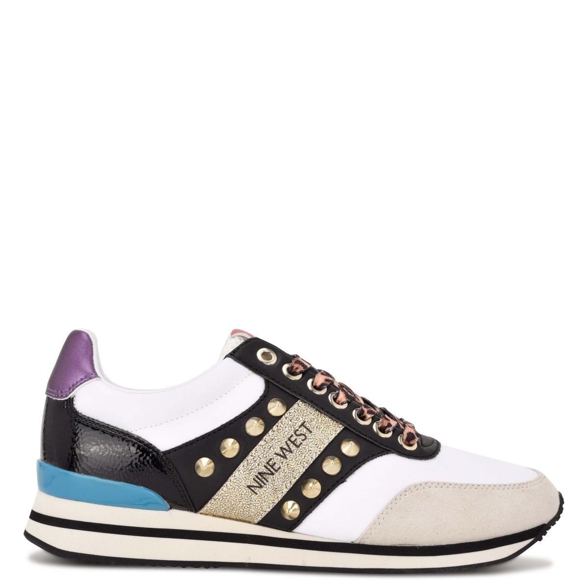 Dámské Tenisky Nine West Bunnie Sneakers Zlaté Bílé Černé | 9516OMSWD