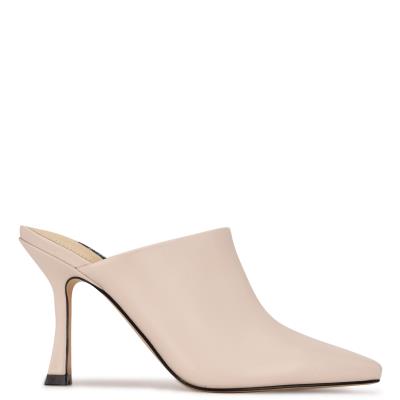 Dámské Boty Mules Nine West Ciao Heel Krém | 0295ADMJL