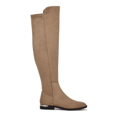 Dámské Boty Nine West Allair Široké Calf Over the Knee Hnědé | 5231WEUYK