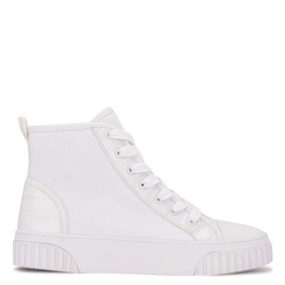 Dámské High Top Sneakers Nine West Dyiane Bílé | 7069XSPKB