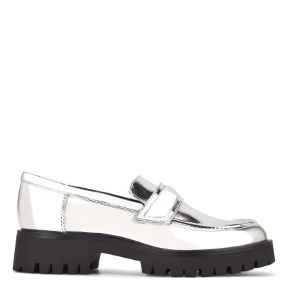 Dámské Loafers Nine West Garren Lug Sole Stříbrné | 0342ENXRC