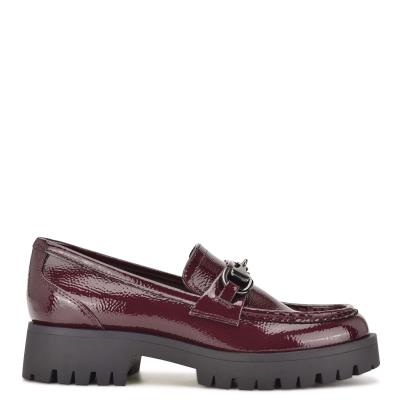 Dámské Loafers Nine West Gonehme Lug Sole Červené | 2805WGNKD