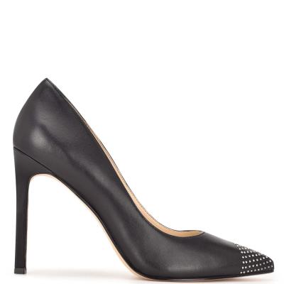 Dámské Lodičky Nine West Tadaa Studded Pointy Špicí Černé | 7163FKRPX