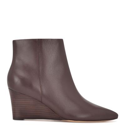 Dámské Nízké Kozačky Nine West Carter Klínku Hnědé | 8120WIZUK