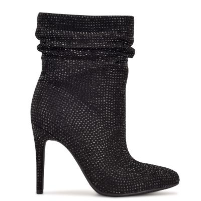 Dámské Nízké Kozačky Nine West Dazzle Šaty Černé | 4972YRWTS