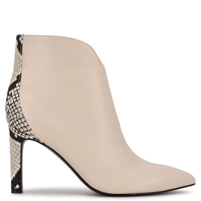 Dámské Nízké Kozačky Nine West Mikale Pointy Špicí Krém | 4623CEFXO