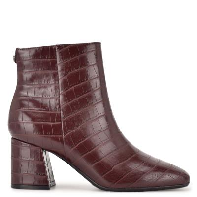 Dámské Nízké Kozačky Nine West Vivy 9x9 Podpatku Claret | 6245UBDYL